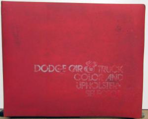1973 Dodge Car Truck Color & Upholstery Album Coronet Challenger Charger Dart