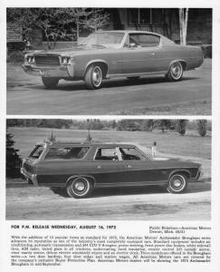 1973 AMC Ambassador Brougham in 2-Door and Station Wagon Press Photo 0029