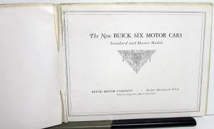 1925 Buick Prestige Sales Brochure Standard and Master Models Rare Original