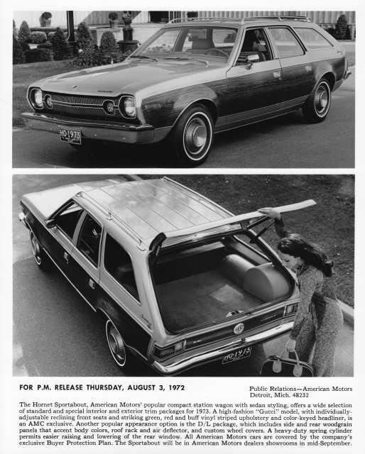 1973 AMC Hornet Sportabout Station Wagon Press Photo 0037