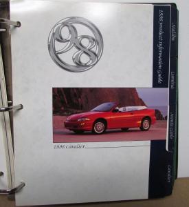 1998 Chevrolet Product Info Guide Camaro Monte Carlo S10 Corvette C/K Blazer