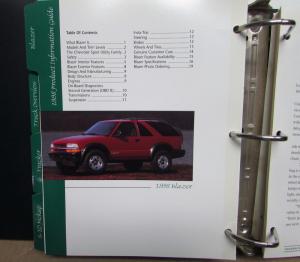 1998 Chevrolet Product Info Guide Camaro Monte Carlo S10 Corvette C/K Blazer