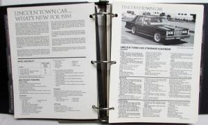 1984 Lincoln Mercury Album Continental Mark VII Grand Marquis Capri Town Car