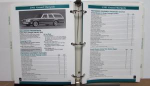 1991 Lincoln Mercury ProductPortfolio Town Car Mark VII Continental Capri Cougar