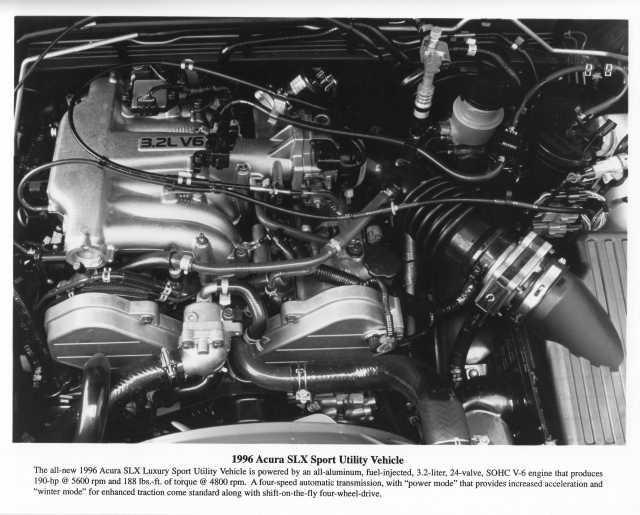 1996 Acura SLX SUV Engine Press Photo 0172