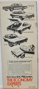 1974 Fuel Economy Your Car and You The Economy Experts Booklet from AMC Dealers