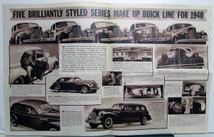 1940 Buick 50 Super 60 70 80 90 Special Century Roadmaster Sale Folder NEWS Orig