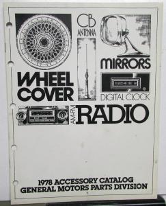 1978 General Motors Parts Division Dealer Accessory Catalog Chevrolet Pontiac