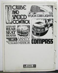 1978 General Motors Parts Division Dealer Accessory Catalog Chevrolet Pontiac