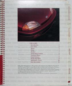 1996 Geo Product Guide Reference Data Book
