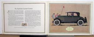 1927 Studebaker Custom Victoria Dealer Sales Brochure Folder Original