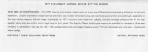 1977 Chevrolet Caprice Estate Station Wagon Press Photo and Release 0561