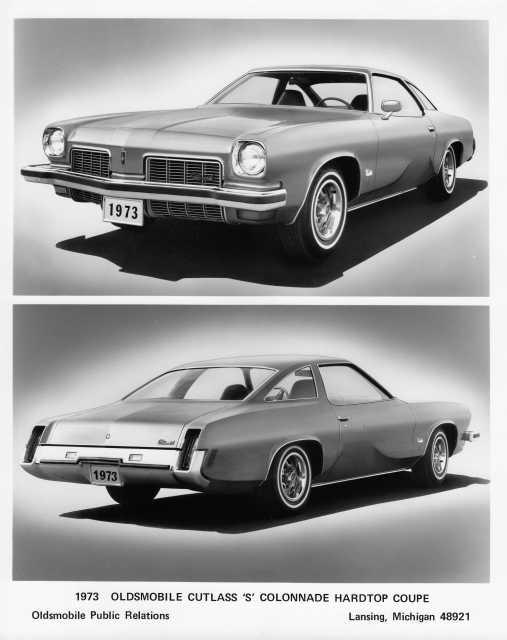 1973 Oldsmobile Cutlass S Colonnade Hardtop Coupe Press Photo 0338