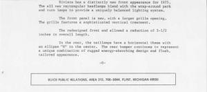 1975 Buick Riviera Press Photo and Release 0223