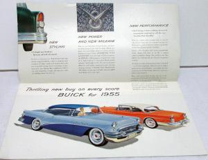 1955 Buick Roadmaster 70 Super 50 Century 60 Special 40 XL Sales Brochure Orig