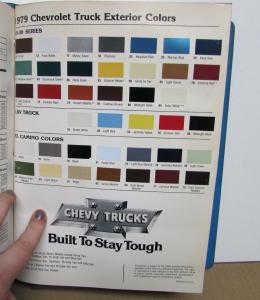 1979 Chevrolet Trucks Data Book Light Duty LUV El Camino PickUp Blazer