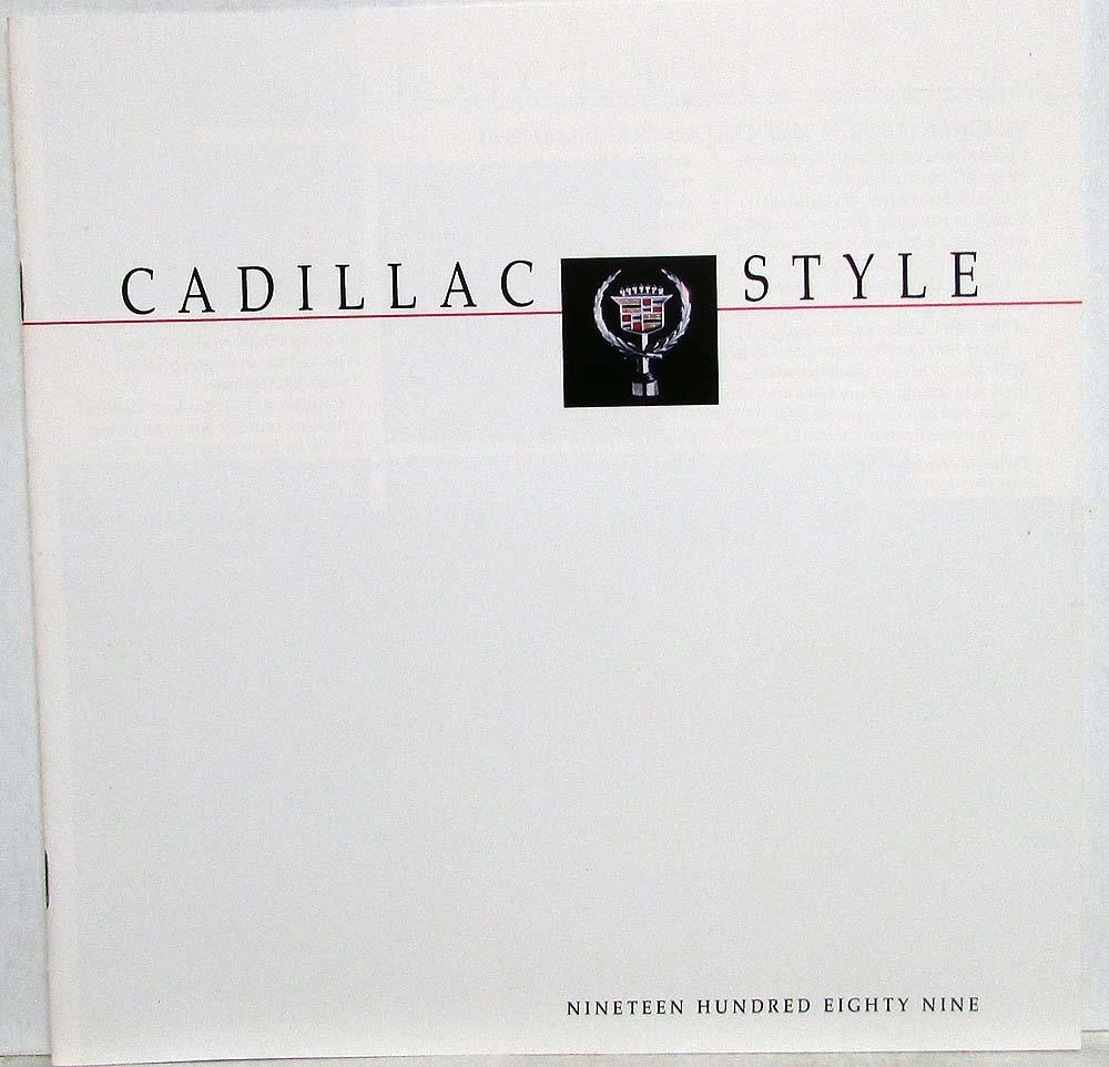 1989 Cadillac Allante Fleetwood DeVille Eldorado Seville Brougham Sales Brochure