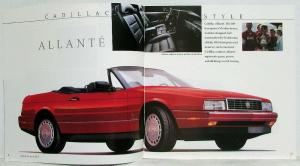 1989 Cadillac Allante Fleetwood DeVille Eldorado Seville Brougham Sales Brochure