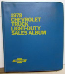 1978 Chevrolet Trucks Data Book Light Duty LUV El Camino PickUp Blazer