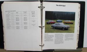 1974 Buick Opel Dealer Product Selling Guide Data Book Album GS Riviera Regal