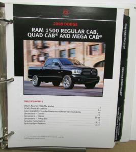 2008 Chrysler Jeep Dodge Product Guide Viper Charger 300CSRT8 Avenger Ram Pickup