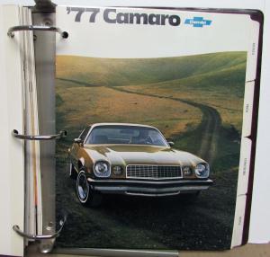 1977 Chevrolet Paint Chip Upholstery Sales Album MonteCarlo Corvette Vega Camaro