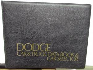 1975 Dodge Car & Truck Data Book Dart Charger Truck Ramcharger