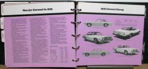 1975 Dodge Car & Truck Data Book Dart Charger Truck Ramcharger