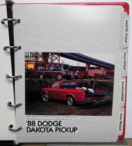 1988 Dodge Truck Color & Trim Dakota Ram Pickup Ram charger Raider