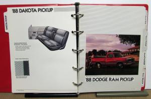 1988 Dodge Truck Color & Trim Dakota Ram Pickup Ram charger Raider