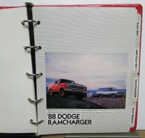 1988 Dodge Truck Color & Trim Dakota Ram Pickup Ram charger Raider