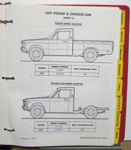1978 Chevrolet Truck Data Book LUV El Camino Pickup Blazer C/K