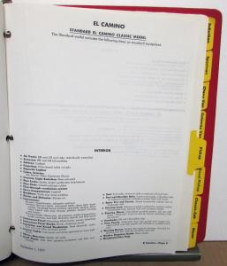 1978 Chevrolet Truck Data Book LUV El Camino Pickup Blazer C/K