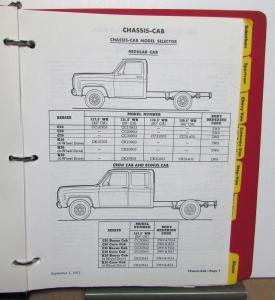 1978 Chevrolet Truck Data Book LUV El Camino Pickup Blazer C/K