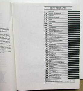 1998 Chrysler Sebring Convertible Dealer Service Shop Repair Manual Original