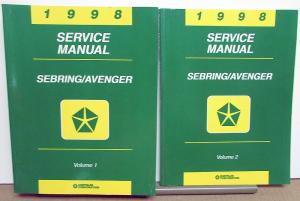 1998 Chrysler Sebring & Dodge Avenger Service Shop Repair Manual 2 Volume Set