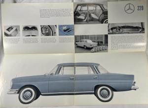 1963 Mercedes-Benz 220 Sales Brochure Large Folder with Spec Data Sheet P2234/3