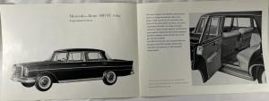 1963 Mercedes-Benz Model 300 SE Long Sales Brochure