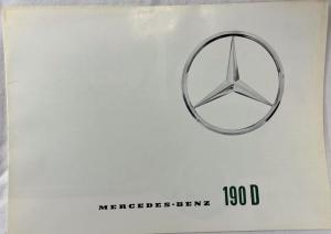 1963 Mercedes-Benz 190D Sales Brochure Large Folder with Spec Data Sheet P2233/4