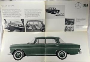 1963 Mercedes-Benz 190D Sales Brochure Large Folder with Spec Data Sheet P2233/4