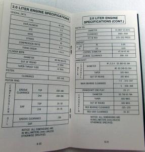 1983 Cadillac Quick Reference Specifications Guide Brochure SALESMAN ONLY ITEM