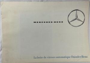 1964 Mercedes-Benz Daimler-Benz Automatic Transmission Sales Brochure - French