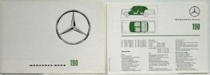 1964 Mercedes-Benz 190 Sales Brochure Large Folder with Spec Data Sheet P1001/5