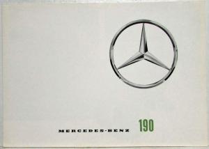 1964 Mercedes-Benz 190 Sales Brochure Large Folder with Spec Data Sheet P1001/5