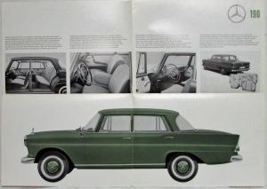 1964 Mercedes-Benz 190 Sales Brochure Large Folder with Spec Data Sheet P1001/5