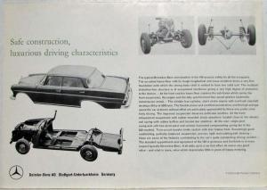 1964 Mercedes-Benz 190 Sales Brochure Large Folder with Spec Data Sheet P1001/5