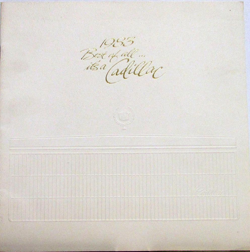 1983 Cadillac deVille Fleetwood Seville Eldorado Limo CANADIAN Sale Brochure