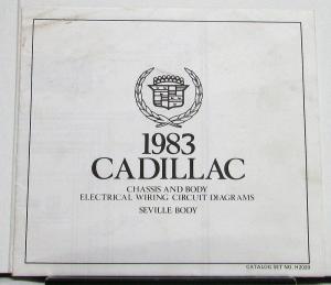 1983 Cadillac Chassis Body Wiring Circuit Diagrams Seville Body Original