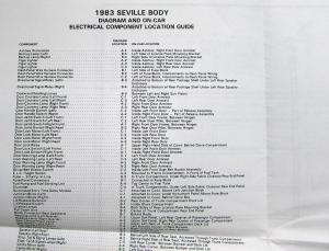1983 Cadillac Chassis Body Wiring Circuit Diagrams Seville Body Original