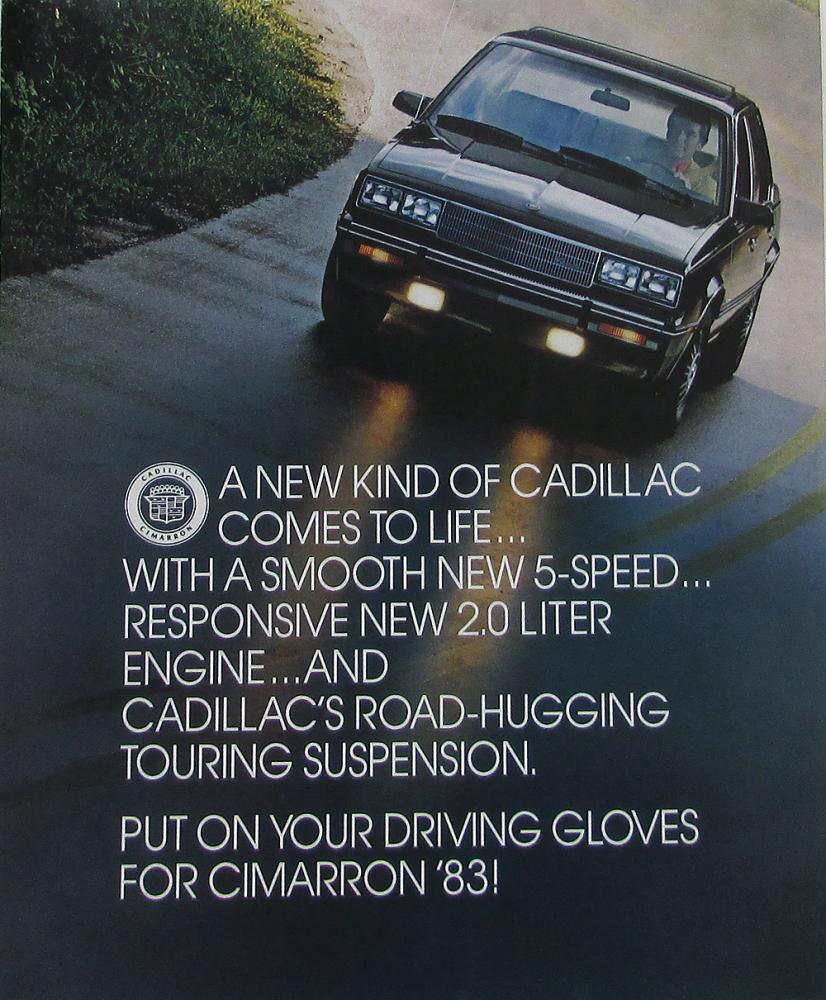 1983 Cadillac Cimarron Features Sales Brochure MAILER Original